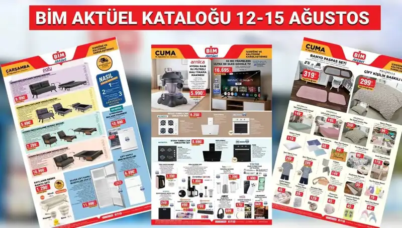 2025 BİM 12-15 Ağustos Aktüel Kataloğu: Alışverişte Kadın ve Erkek İçin Yenilikler!