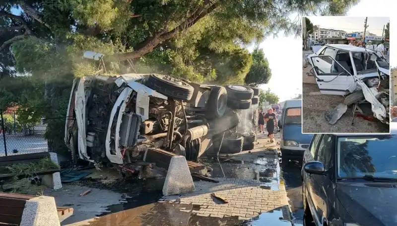 Freni Patlayan Kamyonun Trafik Işığında Yarattığı Korkunç Kaza