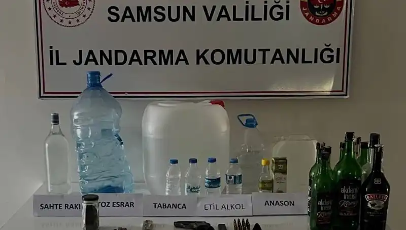 Samsun’da Dev Sahte İçki Operasyonu: Litrelerce İçki Ele Geçirildi