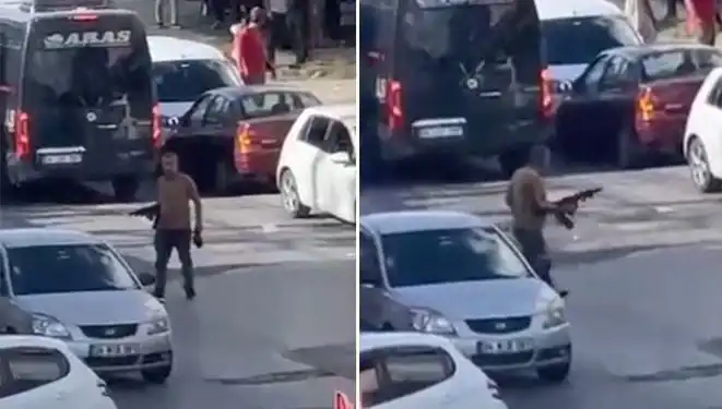 Başakşehir’de Pompalı Tüfekle Sokağa Çıkan Adamın Korkunç Anları