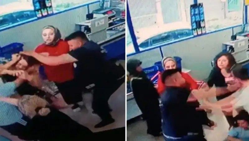 Kadın Marketin İçinde Dehşet Anları Yaşadı: Yumruklarla Dolu Olay