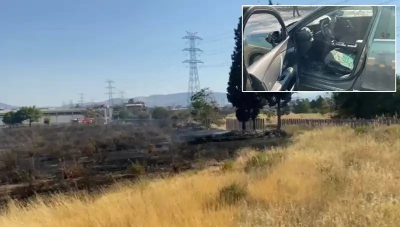 İzmir’deki Otluk Alan Yangını, AVM Otoparkını Tehdit Etti!