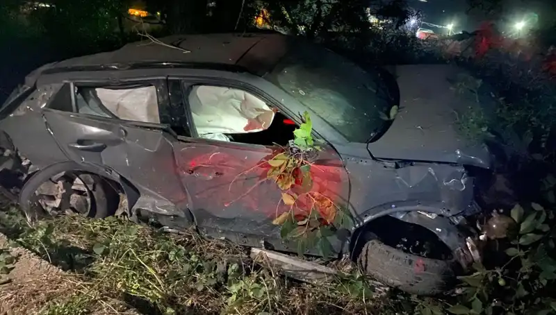 Alkollü Sürücünün Takla Attığı Kaza, Hayatları Tehdit Etti